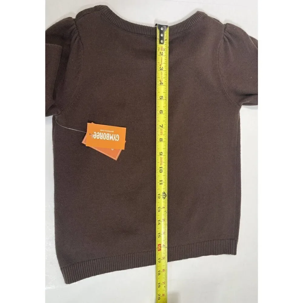 Gymboree 2 PC Girls 8 Brown‎ Sweater W/Appliques & Leggings Pumpkins Fall